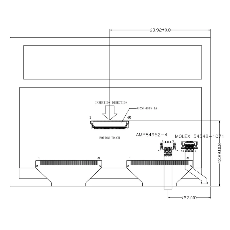 5,7 tum 640x480 TFT LCD-modulen visas