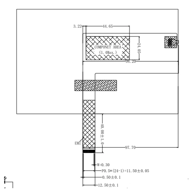 7 tum 1280x800 MIPI-gränssnittet IPS-skärm