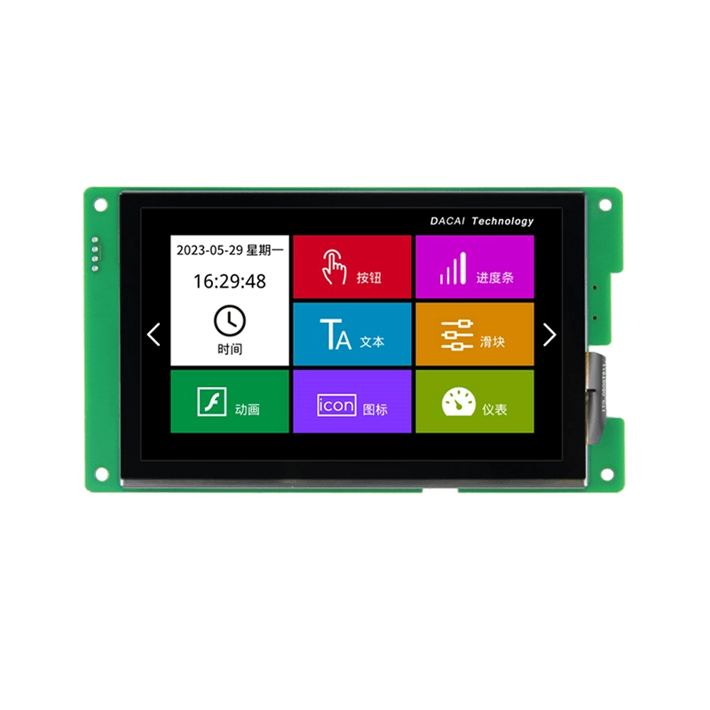 5 tum 800*480 UART Seriell HMI-visningsmodul.